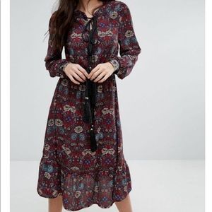 Boohoo paisley tassel bohemian dress from Asos